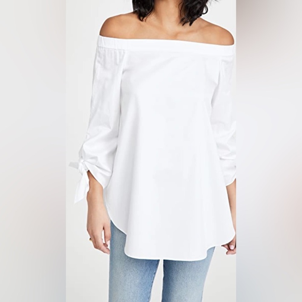 Free People like new off shoulder poplin shirt